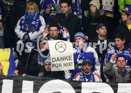 EBEL. Eishockey Bundesliga. EC Rekord Fenster VSV gegen Moser Medical Graz 99ers. Fans. Villach, am 14.2.2012.
Foto: Kuess 


---
pressefotos, pressefotografie, kuess, qs, qspictures, sport, bild, bilder, bilddatenbank