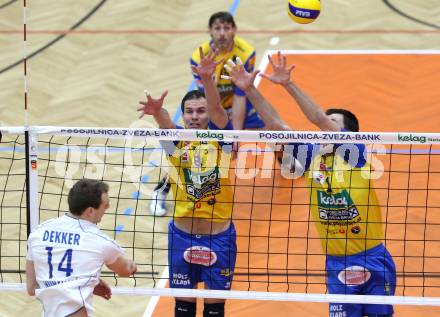 Volleyball. MEVZA. SK Aich/Dob gegen VK Chemes Humenne. Rok Satler, Matija Sabljak (Aich/Dob), (Humenne). Bleiburg, am 15.2.2012.
Foto: Kuess 


---
pressefotos, pressefotografie, kuess, qs, qspictures, sport, bild, bilder, bilddatenbank