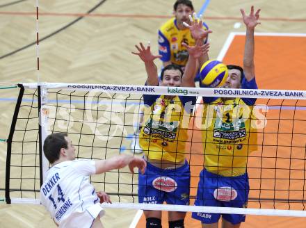 Volleyball. MEVZA. SK Aich/Dob gegen VK Chemes Humenne. Rok Satler, Matija Sabljak  (Aich/Dob), (Humenne). Bleiburg, am 15.2.2012.
Foto: Kuess 


---
pressefotos, pressefotografie, kuess, qs, qspictures, sport, bild, bilder, bilddatenbank