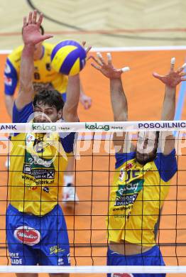 Volleyball. MEVZA. SK Aich/Dob gegen VK Chemes Humenne. Ivaylo Barutov, Stoyko Nenchev (Aich/Dob), (Humenne). Bleiburg, am 15.2.2012.
Foto: Kuess 


---
pressefotos, pressefotografie, kuess, qs, qspictures, sport, bild, bilder, bilddatenbank