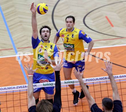 Volleyball. Austrian Volley League. AVL. SK Aich Dob gegen VBK Kelag Woerthersee Loewen. Andrej Grut  (Aich/Dob). Bleiburg, 18.2.2012.
Foto: Kuess
---
pressefotos, pressefotografie, kuess, qs, qspictures, sport, bild, bilder, bilddatenbank