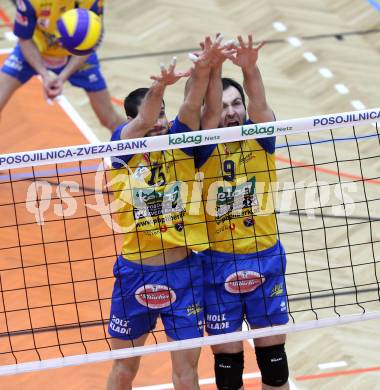 Volleyball. Austrian Volley League. AVL. SK Aich Dob gegen VBK Kelag Woerthersee Loewen. Stoyko Nenchev, Andrej Grut (Aich/Dob). Bleiburg, 18.2.2012.
Foto: Kuess
---
pressefotos, pressefotografie, kuess, qs, qspictures, sport, bild, bilder, bilddatenbank