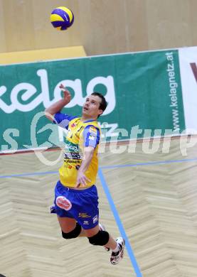 Volleyball. Austrian Volley League. AVL. SK Aich Dob gegen VBK Kelag Woerthersee Loewen.  Rok Satler (Aich/Dob). Bleiburg, 18.2.2012.
Foto: Kuess
---
pressefotos, pressefotografie, kuess, qs, qspictures, sport, bild, bilder, bilddatenbank