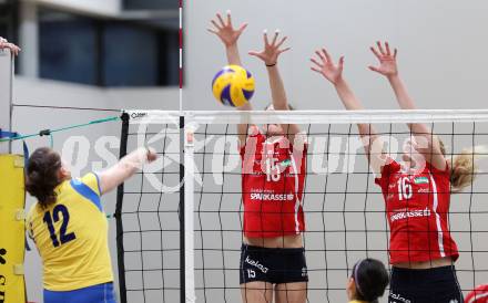Volleyball BUndesliga. WVL. ATSC Wildcats gegen VC Tirol. Katz Sonja, Mauch Thyra (Wildcats). Klagenfurt, 22.2.2012.
Foto: Kuess
---
pressefotos, pressefotografie, kuess, qs, qspictures, sport, bild, bilder, bilddatenbank