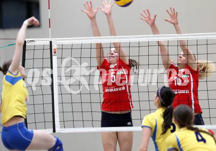 Volleyball BUndesliga. WVL. ATSC Wildcats gegen VC Tirol. Anna Bajde, Thyra Mauch (Wildcats). Klagenfurt, 22.2.2012.
Foto: Kuess
---
pressefotos, pressefotografie, kuess, qs, qspictures, sport, bild, bilder, bilddatenbank