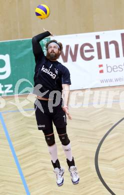 Volleyball. Austrian Volley League. AVL. SK Aich Dob gegen VBK Kelag Woerthersee Loewen. James Battiston (VBK). Bleiburg, 18.2.2012.
Foto: Kuess
---
pressefotos, pressefotografie, kuess, qs, qspictures, sport, bild, bilder, bilddatenbank