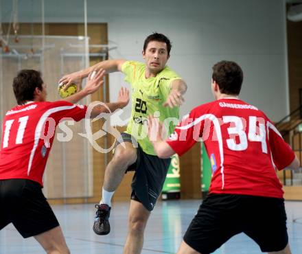 Handball. Bundesliga. HCK 59 Kaernten gegen UHC Gaenserndorf. Josip Pecina (HCK). Klagenfurt, 25.2.2012
Foto: Kuess 
---
pressefotos, pressefotografie, kuess, qs, qspictures, sport, bild, bilder, bilddatenbank