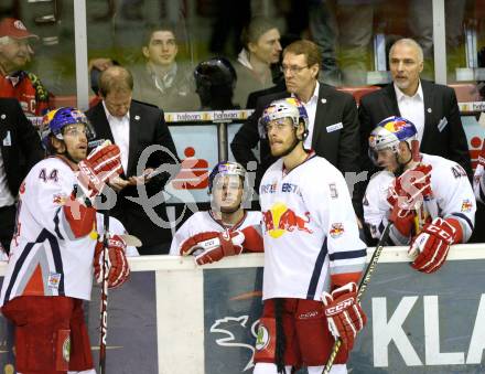 EBEL. Eishockey Bundesliga. KAC gegen EC Red Bull Salzburg. Trainer Pierre Page (Salzburg). Klagenfurt, am 26.2.2012.
Foto: Kuess

---
pressefotos, pressefotografie, kuess, qs, qspictures, sport, bild, bilder, bilddatenbank