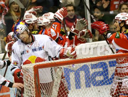 EBEL. Eishockey Bundesliga. KAC gegen EC Red Bull Salzburg.  torjubel (KAC). Klagenfurt, am 26.2.2012.
Foto: Kuess

---
pressefotos, pressefotografie, kuess, qs, qspictures, sport, bild, bilder, bilddatenbank