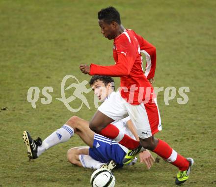 Fussball Laenderspiel. Oesterreich gegen Finnland. David Alaba (Oesterreich). Klagenfurt Woerthersee Stadion, 29.2.2012.
Foto: Kuess

---
pressefotos, pressefotografie, kuess, qs, qspictures, sport, bild, bilder, bilddatenbank