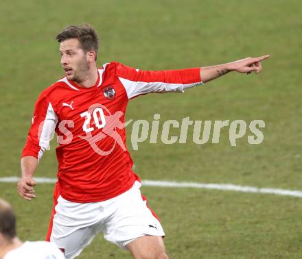 Fussball Laenderspiel. Oesterreich gegen Finnland. Guido Burgstaller (Oesterreich). Klagenfurt Woerthersee Stadion, 29.2.2012.
Foto: Kuess

---
pressefotos, pressefotografie, kuess, qs, qspictures, sport, bild, bilder, bilddatenbank