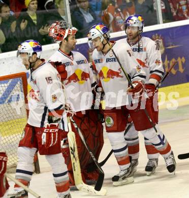 EBEL. Eishockey Bundesliga. KAC gegen EC Red Bull Salzburg.  enttaueschte salzburger,. Klagenfurt, am 1.3.2012.
Foto: Kuess

---
pressefotos, pressefotografie, kuess, qs, qspictures, sport, bild, bilder, bilddatenbank