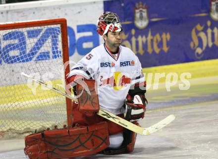 EBEL. Eishockey Bundesliga. KAC gegen EC Red Bull Salzburg. Marty Turco (Salzburg). Klagenfurt, am 1.3.2012.
Foto: Kuess
---
pressefotos, pressefotografie, kuess, qs, qspictures, sport, bild, bilder, bilddatenbank