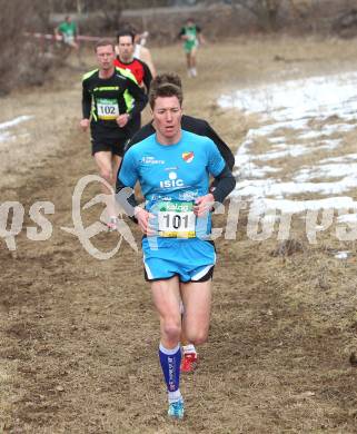 Leichtathletik. Kaerntner Cross Meisterschaften.  Christoph Lorber (101),. Feistritz im Rosental, am 4.3.2012.
Foto: Kuess
---
pressefotos, pressefotografie, kuess, qs, qspictures, sport, bild, bilder, bilddatenbank