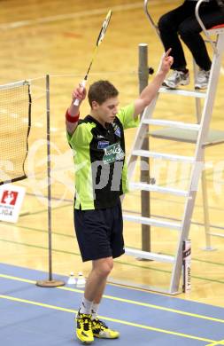 Badminton Bundesliga. ASKOE Kelag Kaernten gegen WBH Wien. Jubel Dominik Trojan. Klagenfurt, 28.1.2012.
Foto: Kuess
---
pressefotos, pressefotografie, kuess, qs, qspictures, sport, bild, bilder, bilddatenbank