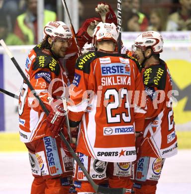 EBEL. Eishockey Bundesliga. KAC gegen KHL Medvescak Zagreb. Torjubel KAC. Klagenfurt, am 8.3.2012.
Foto: Kuess

---
pressefotos, pressefotografie, kuess, qs, qspictures, sport, bild, bilder, bilddatenbank