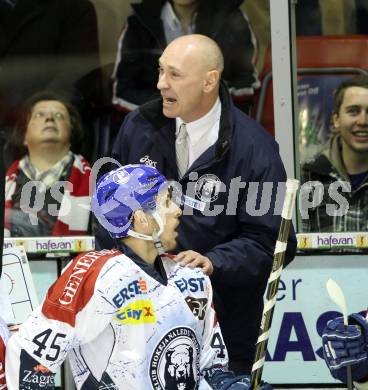 EBEL. Eishockey Bundesliga. KAC gegen KHL Medvescak Zagreb. Marty Raymond (Zagreb). Klagenfurt, am 8.3.2012.
Foto: Kuess

---
pressefotos, pressefotografie, kuess, qs, qspictures, sport, bild, bilder, bilddatenbank