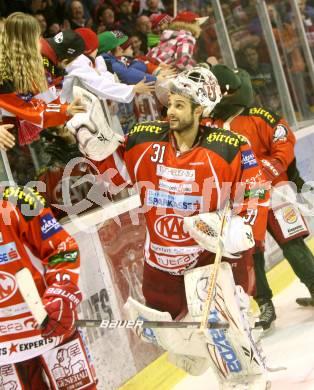 EBEL. Eishockey Bundesliga. KAC gegen KHL Medvescak Zagreb. Andy Chiodo (KAC). Klagenfurt, am 8.3.2012.
Foto: Kuess

---
pressefotos, pressefotografie, kuess, qs, qspictures, sport, bild, bilder, bilddatenbank