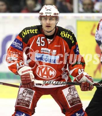 EBEL. Eishockey Bundesliga. KAC gegen KHL Medvescak Zagreb. David Schuller (KAC). Klagenfurt, am 8.3.2012.
Foto: Kuess

---
pressefotos, pressefotografie, kuess, qs, qspictures, sport, bild, bilder, bilddatenbank