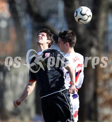 Fussball Regionalliga. SAK gegen St. Florian. Patrick Lausegger (SAK), Markus Hermes (St. Florian). Klagenfurt, am 10.3.2012.
Foto: Kuess
---
pressefotos, pressefotografie, kuess, qs, qspictures, sport, bild, bilder, bilddatenbank