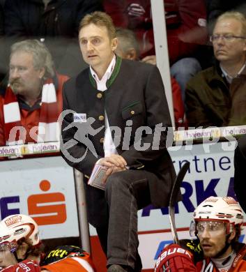 EBEL. Eishockey Bundesliga. KAC gegen KHL Medvescak Zagreb. Trainer Christian Weber (KAC). Klagenfurt, am 8.3.2012.
Foto: Kuess

---
pressefotos, pressefotografie, kuess, qs, qspictures, sport, bild, bilder, bilddatenbank