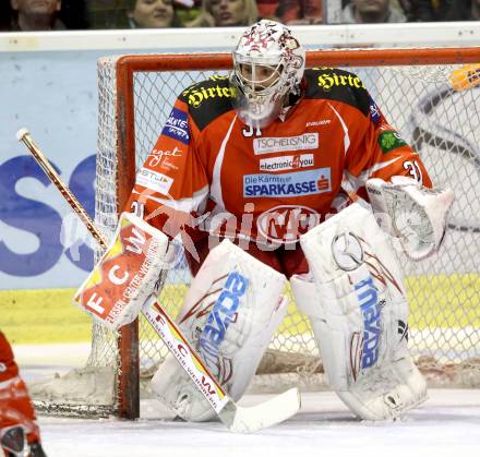 EBEL. Eishockey Bundesliga. KAC gegen KHL Medvescak Zagreb. Andy Chiodo (KAC). Klagenfurt, am 8.3.2012.
Foto: Kuess

---
pressefotos, pressefotografie, kuess, qs, qspictures, sport, bild, bilder, bilddatenbank