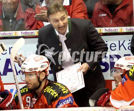 EBEL. Eishockey Bundesliga. KAC gegen KHL Medvescak Zagreb. Trainer Christian Weber. Klagenfurt, am 8.3.2012.
Foto: Kuess

---
pressefotos, pressefotografie, kuess, qs, qspictures, sport, bild, bilder, bilddatenbank