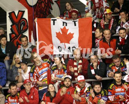 EBEL. Eishockey Bundesliga. KAC gegen KHL Medvescak Zagreb. KAC Fans. Klagenfurt, am 13.3.2012.
Foto: Kuess

---
pressefotos, pressefotografie, kuess, qs, qspictures, sport, bild, bilder, bilddatenbank