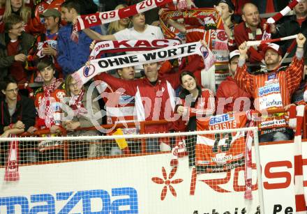 EBEL. Eishockey Bundesliga. KAC gegen KHL Medvescak Zagreb. KAC Fans. Klagenfurt, am 13.3.2012.
Foto: Kuess

---
pressefotos, pressefotografie, kuess, qs, qspictures, sport, bild, bilder, bilddatenbank