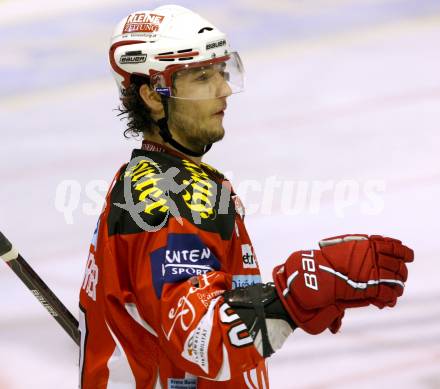 EBEL. Eishockey Bundesliga. KAC gegen KHL Medvescak Zagreb. Jubel Raphael Herburger (KAC). Klagenfurt, am 13.3.2012.
Foto: Kuess

---
pressefotos, pressefotografie, kuess, qs, qspictures, sport, bild, bilder, bilddatenbank