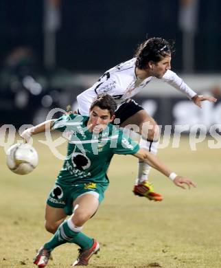 Fussball. Erste Liga.  WAC/St. Andrae gegen SC Austria Lustenau. Sandro Zakany, (WAC),  Danilo Teodoro Soares (Lustenau). Wolfsberg, 16.3.2012. 
Foto: Kuess

---
pressefotos, pressefotografie, kuess, qs, qspictures, sport, bild, bilder, bilddatenbank