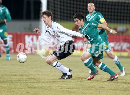 Fussball. Erste Liga.  WAC/St. Andrae gegen SC Austria Lustenau. Christian Falk,  (WAC), Danilo Teodoro Soares (Lustenau). Wolfsberg, 16.3.2012. 
Foto: Kuess

---
pressefotos, pressefotografie, kuess, qs, qspictures, sport, bild, bilder, bilddatenbank