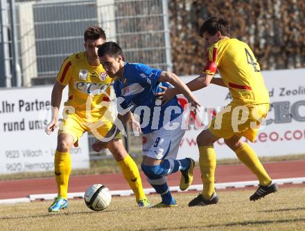 Fussball Regionalliga. VSV gegen KSV Kapfenberg Amateure. Denis Curic (VSV), Manfred Gollner (KSV). Villach, am 17.3.2012.
Foto: Kuess
---
pressefotos, pressefotografie, kuess, qs, qspictures, sport, bild, bilder, bilddatenbank