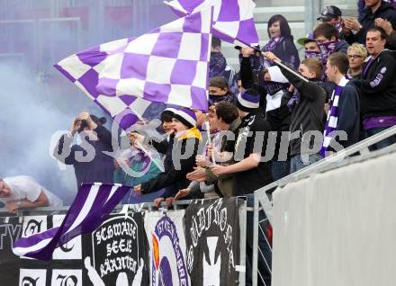 Fussball. Regionalliga.  SK Austria Klagenfurt gegen Pasching. Fans (Klagenfurt). Klagenfurt, 11.3.2012. 
Foto: Kuess

---
pressefotos, pressefotografie, kuess, qs, qspictures, sport, bild, bilder, bilddatenbank