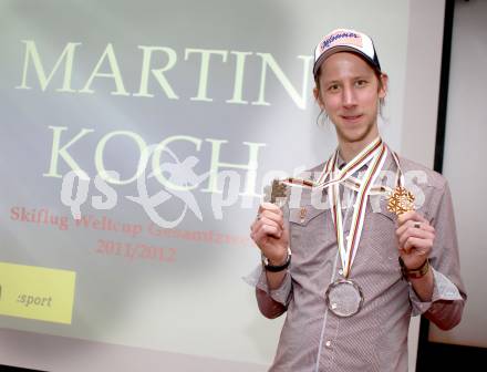 Schi Nordisch. Schispringen. Ehrung von Martin Koch durch die Stadt Villach. Martin Koch. Villach, am 23.3.2012.
Foto: Kuess

---
pressefotos, pressefotografie, kuess, qs, qspictures, sport, bild, bilder, bilddatenbank