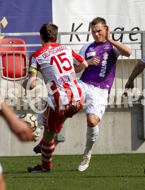Fussball Regionalliga. SK Austria Klagenfurt gegen GAK. Christoph Mattes,  (Austira Klagenfurt), Christian Deutschmann (GAK). Klagenfurt, 25.3.2012
Foto: Kuess

---
pressefotos, pressefotografie, kuess, qs, qspictures, sport, bild, bilder, bilddatenbank