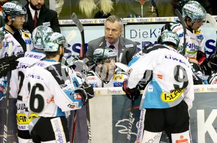 EBEL. Eishockey Bundesliga. KAC gegen EHC LIWEST Black Wings Linz. Trainer Rob Daum (Linz). Klagenfurt, am 25.3.2012.
Foto: Kuess

---
pressefotos, pressefotografie, kuess, qs, qspictures, sport, bild, bilder, bilddatenbank