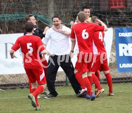 Fussball Regionalliga. SAK gegen Leoben. Torjubel Leoben. Klagenfurt, 24.3.2012.
Foto: Kuess
---
pressefotos, pressefotografie, kuess, qs, qspictures, sport, bild, bilder, bilddatenbank