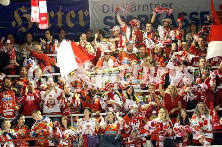 EBEL. Eishockey Bundesliga. KAC gegen EHC LIWEST Black Wings Linz. KAC Fanclub Vikings Jubel (KAC). Klagenfurt, am 25.3.2012.
Foto: Kuess

---
pressefotos, pressefotografie, kuess, qs, qspictures, sport, bild, bilder, bilddatenbank