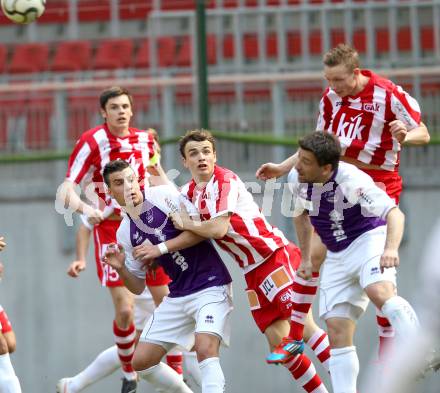 Fussball Regionalliga. SK Austria Klagenfurt gegen GAK. Sandro Gotal, Christian Sablatnig,  (Austira Klagenfurt), Christian Deutschmann (GAK). Klagenfurt, 25.3.2012
Foto: Kuess

---
pressefotos, pressefotografie, kuess, qs, qspictures, sport, bild, bilder, bilddatenbank