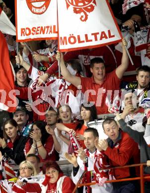 EBEL. Eishockey Bundesliga. KAC gegen EHC LIWEST Black Wings Linz. Fans. Klagenfurt, am 25.3.2012.
Foto: Kuess

---
pressefotos, pressefotografie, kuess, qs, qspictures, sport, bild, bilder, bilddatenbank