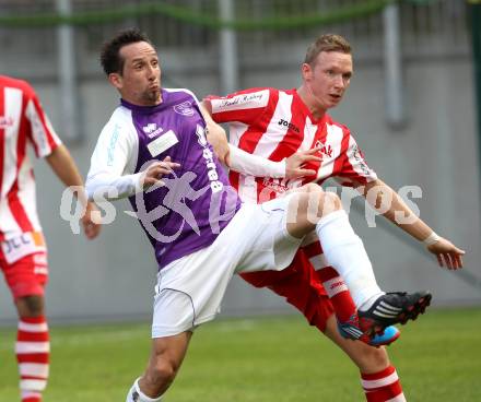 Fussball Regionalliga. SK Austria Klagenfurt gegen GAK. Matthias Dollinger,  (Austira Klagenfurt), Patrick Durlacher (GAK). Klagenfurt, 25.3.2012
Foto: Kuess

---
pressefotos, pressefotografie, kuess, qs, qspictures, sport, bild, bilder, bilddatenbank
