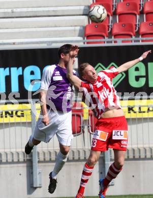 Fussball Regionalliga. SK Austria Klagenfurt gegen GAK. Siegfried Rasswalder, (Austira Klagenfurt), Patrick Durlacher  (GAK). Klagenfurt, 25.3.2012
Foto: Kuess

---
pressefotos, pressefotografie, kuess, qs, qspictures, sport, bild, bilder, bilddatenbank