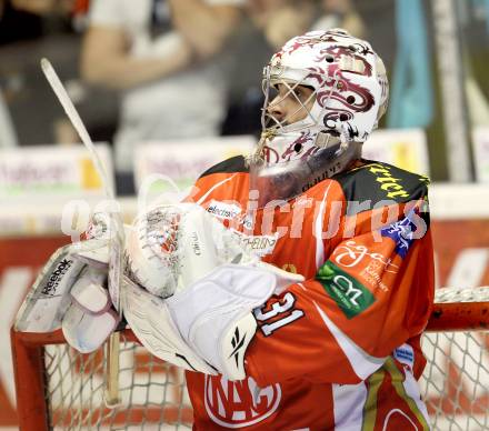 EBEL. Eishockey Bundesliga. KAC gegen EHC LIWEST Black Wings Linz. Andy Chiodo (KAC). Klagenfurt, am 25.3.2012.
Foto: Kuess

---
pressefotos, pressefotografie, kuess, qs, qspictures, sport, bild, bilder, bilddatenbank