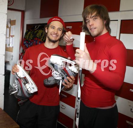 EBEL. Eishockey Bundesliga. Raphael herburger, Thomas Hundertpfund (KAC). Klagenfurt, am 24.3.2012.
Foto: Kuess
---
pressefotos, pressefotografie, kuess, qs, qspictures, sport, bild, bilder, bilddatenbank