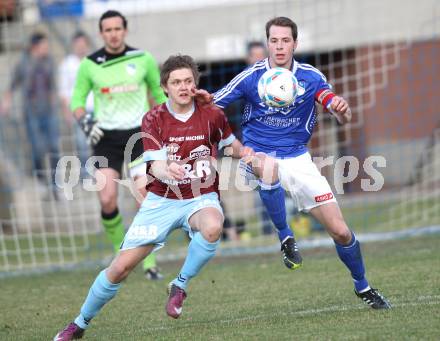 Fussball. Regionalliga. Treibach gegen Feldkirchen SV. Golznig Michael (K) (Treibach), Hinteregger Martin (Feldkirchen). Treibach, 30.3.2012.
Foto: Kuess
---
pressefotos, pressefotografie, kuess, qs, qspictures, sport, bild, bilder, bilddatenbank