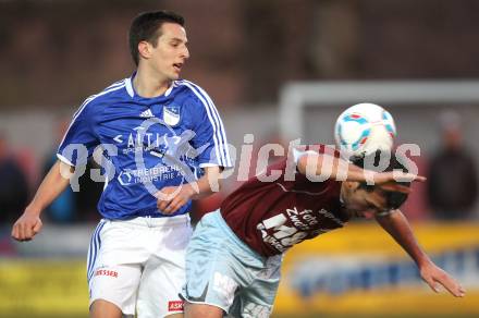 Fussball. Regionalliga. Treibach gegen Feldkirchen SV. Andreas Wolfger (Treibach), Auron Miloti (Feldkirchen). Treibach, 30.3.2012.
Foto: Kuess
---
pressefotos, pressefotografie, kuess, qs, qspictures, sport, bild, bilder, bilddatenbank
