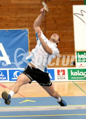 Badminton. ASKOE Kelag Kaernten gegen Pressbaum.  Krasimir Yankov. Klagenfurt, 31.3.2012.
Foto: Kuess
---
pressefotos, pressefotografie, kuess, qs, qspictures, sport, bild, bilder, bilddatenbank