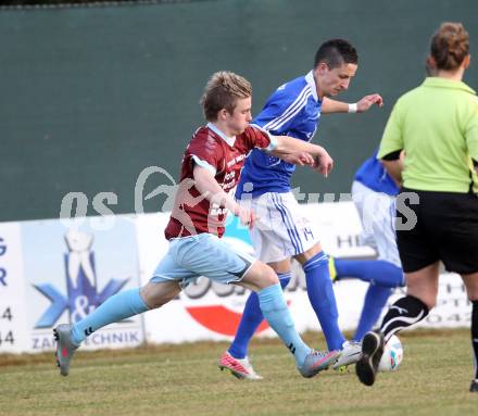 Fussball. Regionalliga. Treibach gegen Feldkirchen SV. Brdjanovic Enes (Treibach), Groinig Michael (Feldkirchen). Treibach, 30.3.2012.
Foto: Kuess
---
pressefotos, pressefotografie, kuess, qs, qspictures, sport, bild, bilder, bilddatenbank