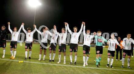 Fussball. Erste Liga.  WAC/St. Andrae gegen SKN St. Poelten. Jubel WAC. Wolfsberg, 2.4.2012. 
Foto: Kuess

---
pressefotos, pressefotografie, kuess, qs, qspictures, sport, bild, bilder, bilddatenbank